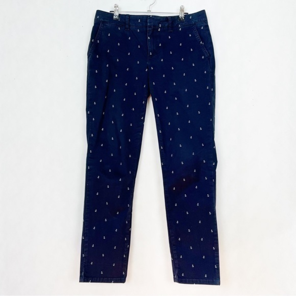 Tommy Hilfiger Women’s Hampton Stretch Navy Cotton Straight Chino Size 6‎